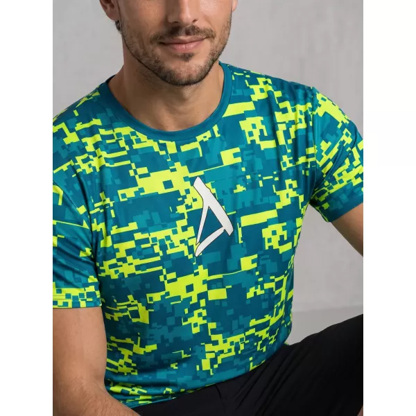  Férfi prémium plusz funkcionális póló ALTISPORT VOJ/ALM011TR02 KEROZIN/NEONSÁRGA 