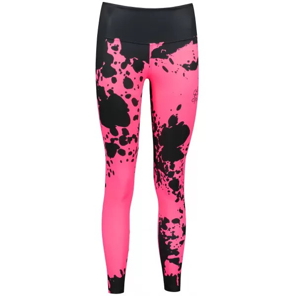  Női hosszú prémium leggings ALTISPORT VOJ/ALW012LEG01 FEKETE/FLUO RÓZSASZÍN 
