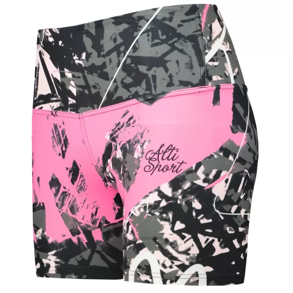  Női rövid prémium leggings ALTISPORT VOJ/ALW018LEG03 FEKETE RÓZSASZÍN 