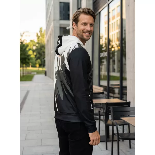  Férfi prémium funkcionális pulóver ALTISPORT VOJ/ALM006MI01 FEKETE ÉS FEHÉR 