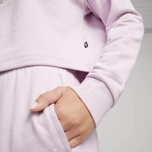  Női pulóver PUMA ESS CROPPED LOGO HOODIE TR 586870-60 RÓZSASZÍN 