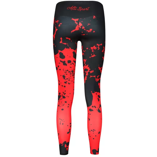  Női hosszú prémium leggings ALTISPORT VOJ/ALW012LEG01 FEKETE PIROS 