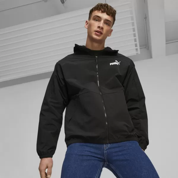  Férfi széldzseki PUMA HOODED WINDBREAKER 675387-01 FEKETE 