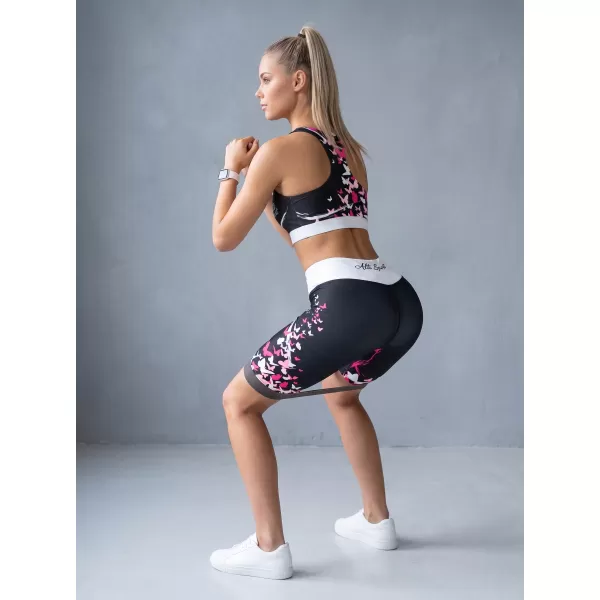  Dámské legíny nad kolena premium ALTISPORT VOJ/ALW022LEG02 ČERNORŮŽOVÁ 