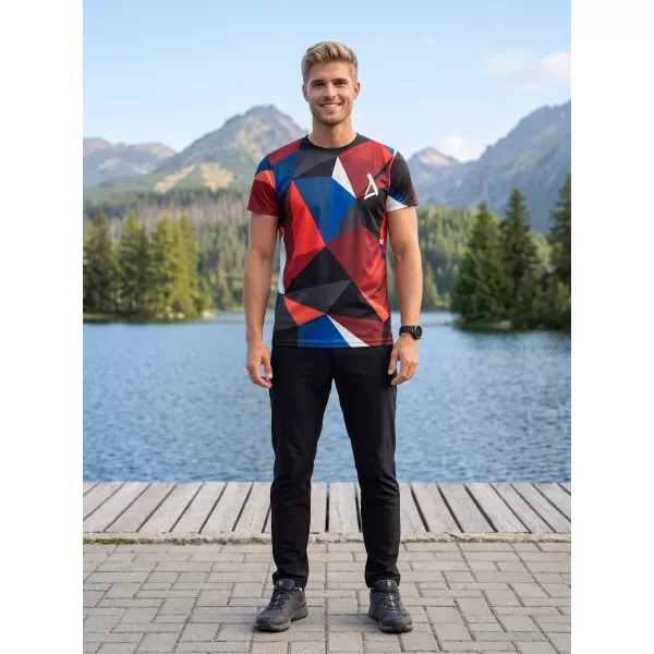  Férfi prémium plusz funkcionális póló ALTISPORT VOJ/ALM007TR02 SÖTÉTKÉK/PIROS 
