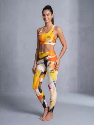Női hosszú prémium leggings ALTISPORT VOJ/ALW019LEG01 NARANCS