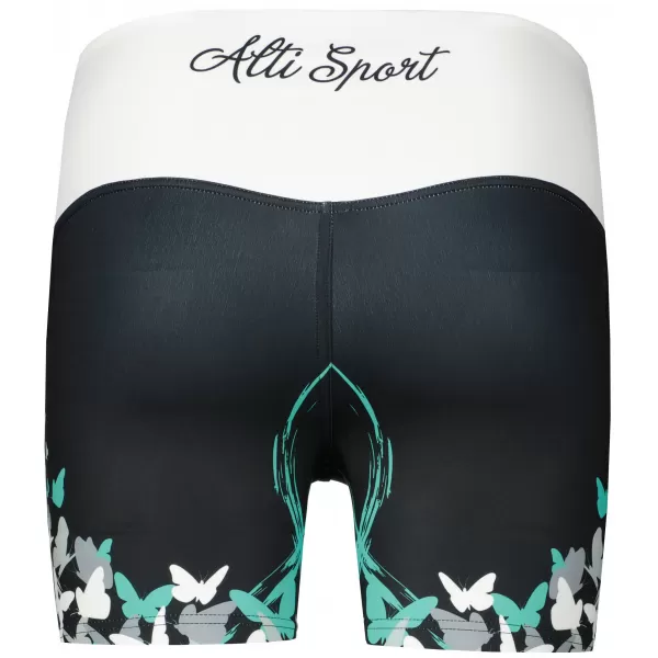  Női rövid prémium leggings ALTISPORT VOJ/ALW022LEG03 FEKETE/TÜRKIZ 