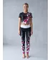 Női hosszú prémium leggings ALTISPORT VOJ/ALW022LEG01 FEKETE RÓZSASZÍN