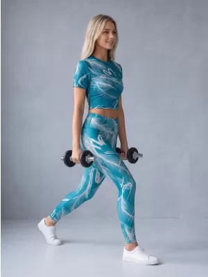 Női hosszú prémium leggings ALTISPORT VOJ/ALW001LEG01 SMARAGD