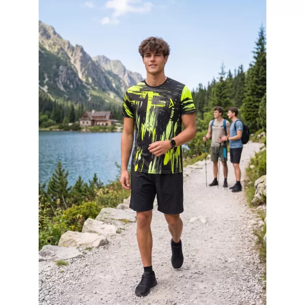  Pánské funkční triko premium ALTISPORT VOJ/ALM010TR01 ČERNOŽLUTÁ 
