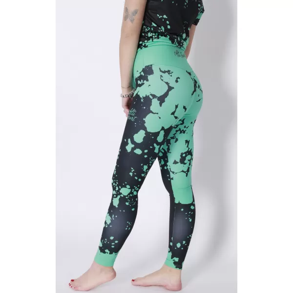  Női hosszú prémium leggings ALTISPORT VOJ/ALW012LEG01 FEKETE/TÜRKIZ 