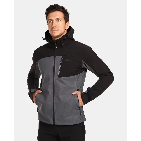  Férfi softshell kabát KILPI RAVIO-M UM0126KI SÖTÉTSZÜRKE 