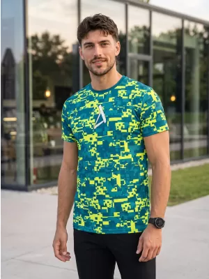 Férfi prémium plusz funkcionális póló ALTISPORT VOJ/ALM011TR02 KEROZIN/NEONSÁRGA