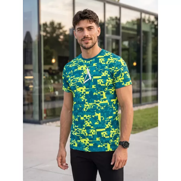  Férfi prémium plusz funkcionális póló ALTISPORT VOJ/ALM011TR02 KEROZIN/NEONSÁRGA 