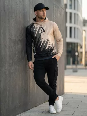 Férfi prémium funkcionális pulóver ALTISPORT VOJ/ALM006MI01 FEKETE BARNA