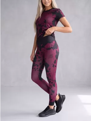 Női hosszú prémium leggings ALTISPORT VOJ/ALW012LEG01 LILA/FEKETE