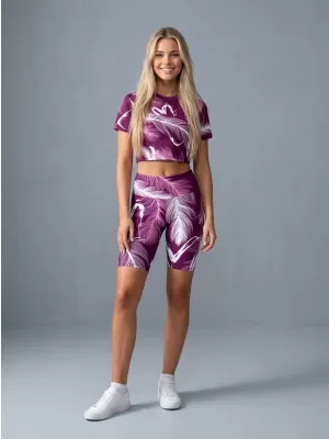 Térd feletti női leggings prémium ALTISPORT VOJ/ALW001LEG02 FUKSZIA