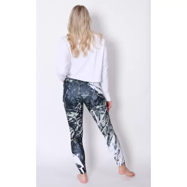  Női hosszú prémium leggings ALTISPORT VOJ/ALW018LEG01 FEKETE ÉS FEHÉR 
