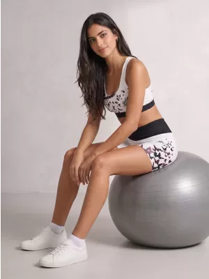Női rövid prémium leggings ALTISPORT VOJ/ALW022LEG03 FEHÉR