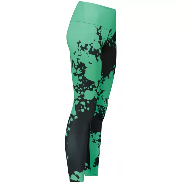  Női hosszú prémium leggings ALTISPORT VOJ/ALW012LEG01 FEKETE/TÜRKIZ 