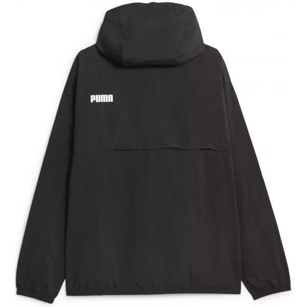  Férfi széldzseki PUMA HOODED WINDBREAKER 675387-01 FEKETE 