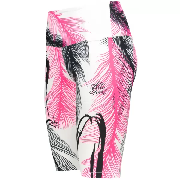  Térd feletti női leggings prémium ALTISPORT VOJ/ALW001LEG02 FEHÉR RÓZSASZÍN 