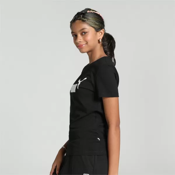  Lányos póló PUMA ESS LOGO TEE 587029-01 FEKETE 