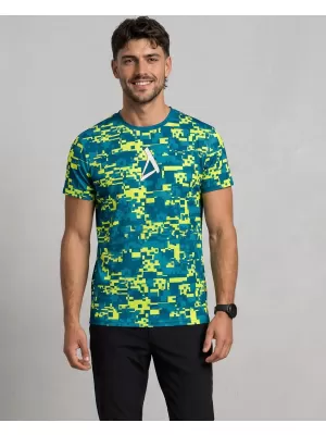 Férfi prémium plusz funkcionális póló ALTISPORT VOJ/ALM011TR02 KEROZIN/NEONSÁRGA
