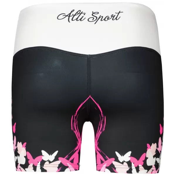  Női rövid prémium leggings ALTISPORT VOJ/ALW022LEG03 FEKETE RÓZSASZÍN 