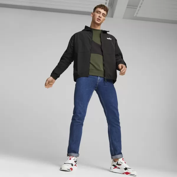  Férfi széldzseki PUMA HOODED WINDBREAKER 675387-01 FEKETE 