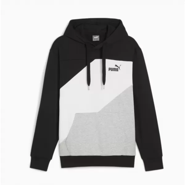  Férfi pulóver PUMA POWER COLORBLOCK HOODIE 678931-01 FEKETE 
