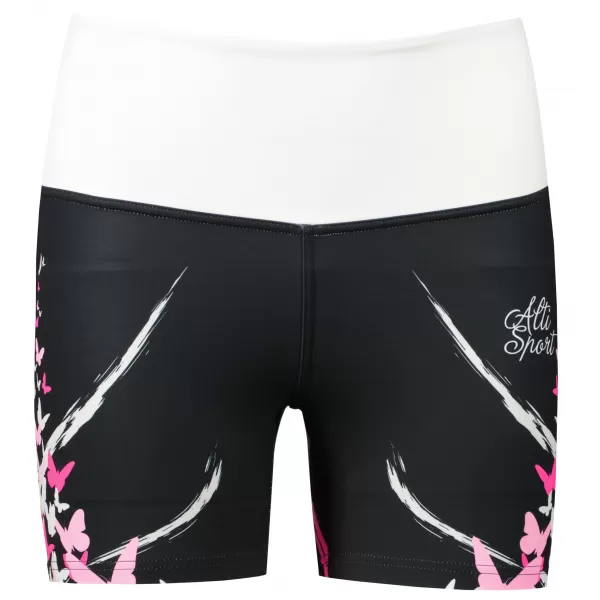  Női rövid prémium leggings ALTISPORT VOJ/ALW022LEG03 FEKETE RÓZSASZÍN 