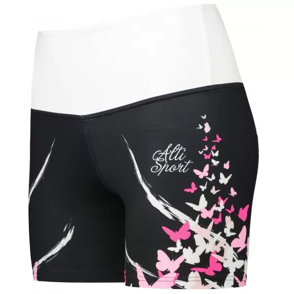  Női rövid prémium leggings ALTISPORT VOJ/ALW022LEG03 FEKETE RÓZSASZÍN 