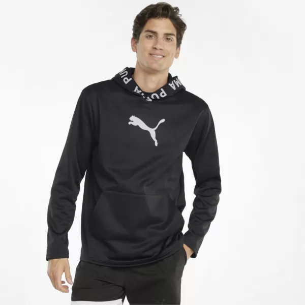  Férfi pulóver PUMA TRAIN PWR FLEECE HOODIE 520893-01 FEKETE 