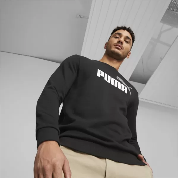  Férfi pulóver PUMA ESS+ 2 COL BIG LOGO CREW 586763-61 FEKETE 