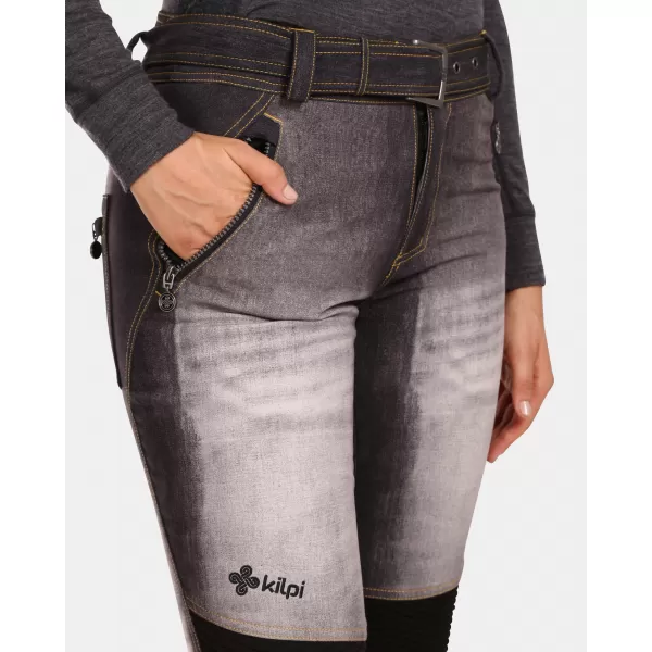  Női softshell sí nadrág KILPI JEANSO-W UL0409KI FEKETE 