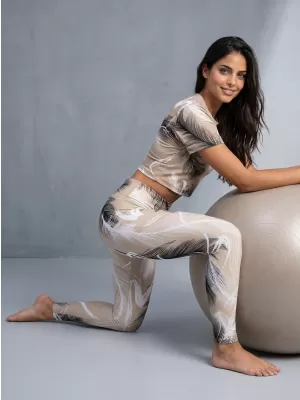 Női hosszú prémium leggings ALTISPORT VOJ/ALW001LEG01 BARNA