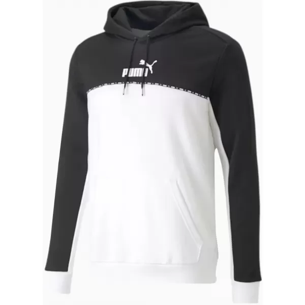  Férfi pulóver PUMA ESS BLOCK X TAPE HOODIE 675173-01 FEKETE 
