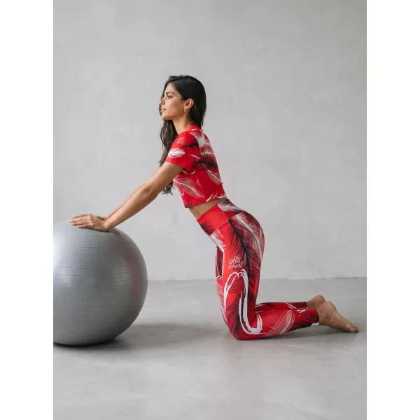  Női hosszú prémium leggings ALTISPORT VOJ/ALW001LEG01 PIROS 