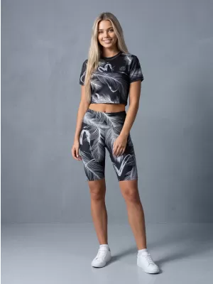 Térd feletti női leggings prémium ALTISPORT VOJ/ALW001LEG02 FEKETE/SZÜRKE