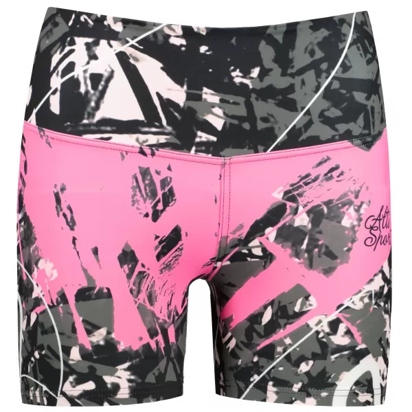  Női rövid prémium leggings ALTISPORT VOJ/ALW018LEG03 FEKETE RÓZSASZÍN 
