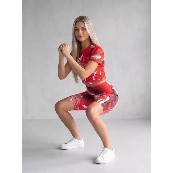  Térd feletti női leggings prémium ALTISPORT VOJ/ALW001LEG02 PIROS 