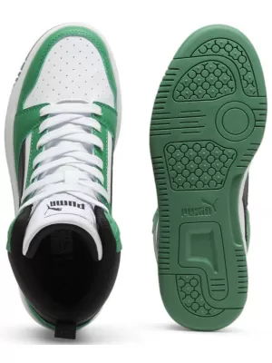 Gyerekcipők PUMA REBOUND V6 MID JR 393831-10 FEHÉR