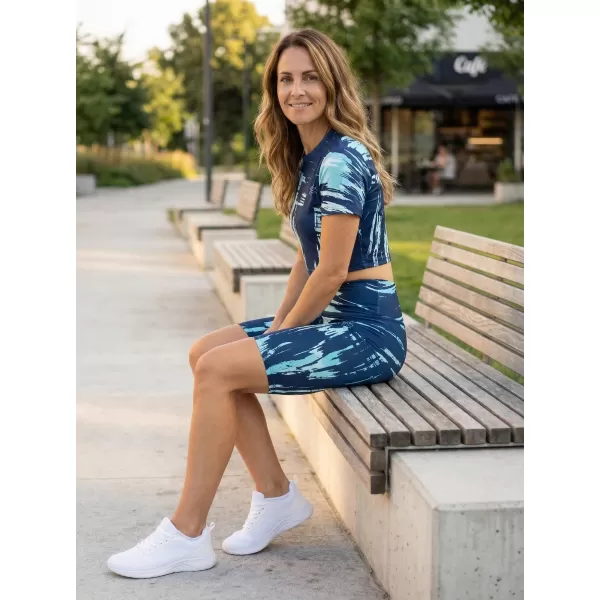  Dámské legíny nad kolena premium ALTISPORT VOJ/ALW010LEG02 KRÁLOVSKÁ MODRÁ 
