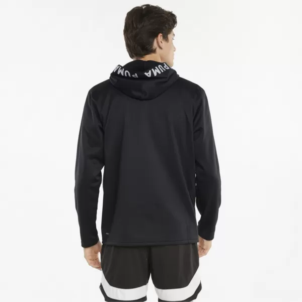  Férfi pulóver PUMA TRAIN PWR FLEECE HOODIE 520893-01 FEKETE 