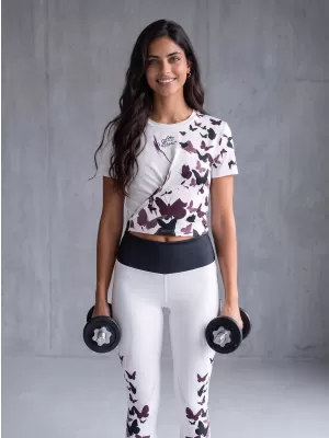 Női hosszú prémium leggings ALTISPORT VOJ/ALW022LEG01 FEHÉR
