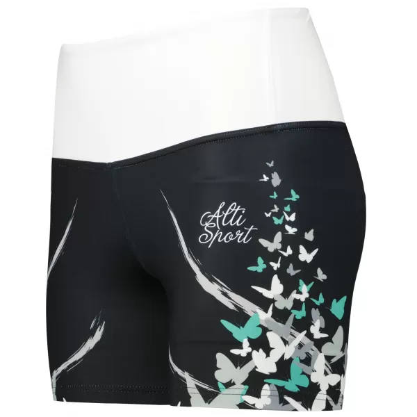  Női rövid prémium leggings ALTISPORT VOJ/ALW022LEG03 FEKETE/TÜRKIZ 