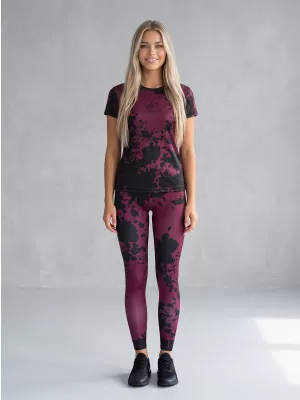 Női hosszú prémium leggings ALTISPORT VOJ/ALW012LEG01 LILA/FEKETE