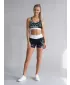 Női rövid prémium leggings ALTISPORT VOJ/ALW022LEG03 FEKETE/TÜRKIZ