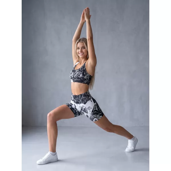  Női rövid prémium leggings ALTISPORT VOJ/ALW018LEG03 FEKETE ÉS FEHÉR 